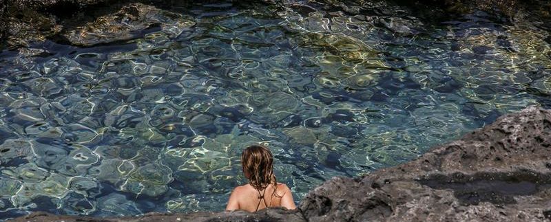 Crystal Water Pools La Jaquita in Guia de Isora, meets pools of paradisiacal turquoise and black sand beaches between volcanic rocks