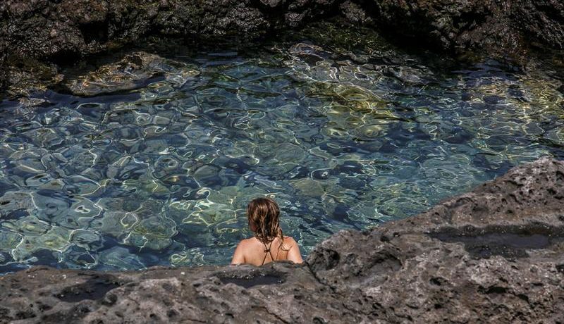 Crystal Water Pools La Jaquita in Guia de Isora, meets pools of paradisiacal turquoise and black sand beaches between volcanic rocks