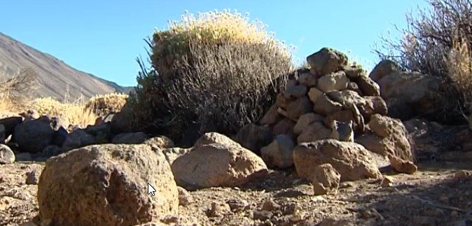 The piles of stones pose a threat to the ecosystem of Teide National Park in Tenerife