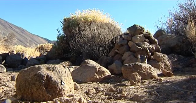 The piles of stones pose a threat to the ecosystem of Teide National Park in Tenerife