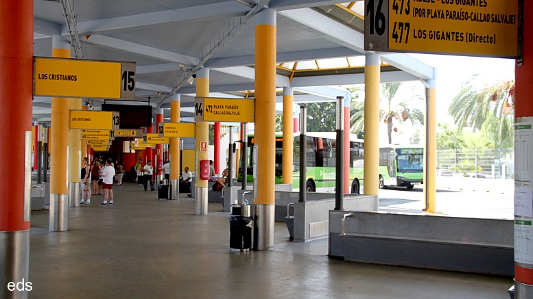 Free high-speed WiFi connection 50 megas is available in the bus stations of Costa Adeje, Santa Cruz de Tenerife, La Laguna and Puerto de la Cruz