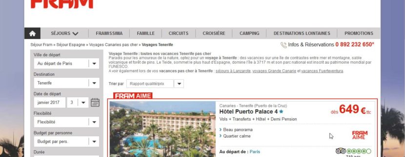 Agents of the French tour operator Voyages FRAM know the tourist attractions of Tenerife
