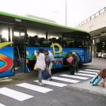 TITSA Tenerife new bus stop in Tenerife North airport Los Rodeos