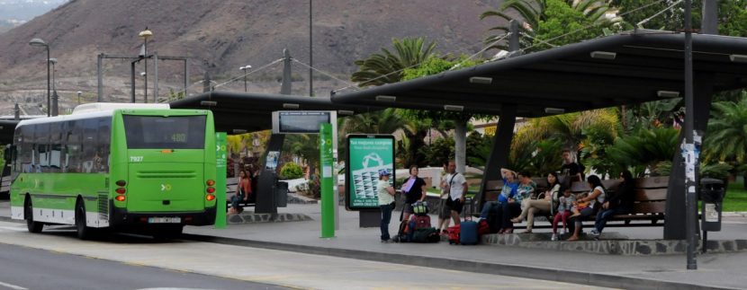 New timetable of five lines TITSA Tenerife bus in the Tenerife South