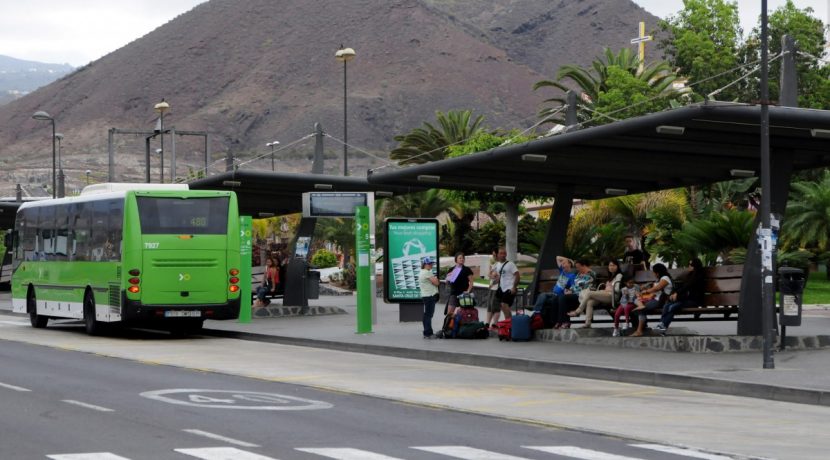 New timetable of five lines TITSA Tenerife bus in the Tenerife South