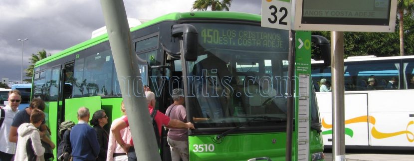 Tenerife bus in Tenerife South airport
