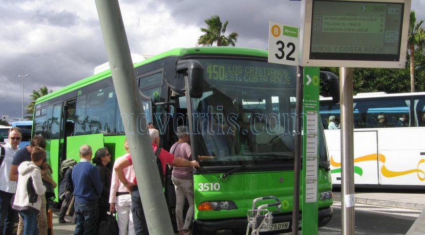 Tenerife bus in Tenerife South airport