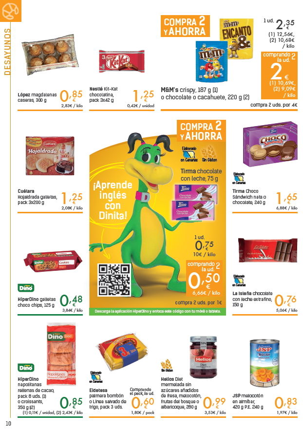 Tenerife prices food drink - HiperDino 23 february - 8 march 2018