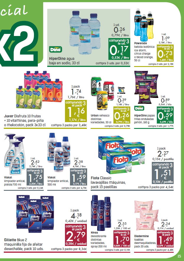 Tenerife prices food drink - HiperDino 23 february - 8 march 2018