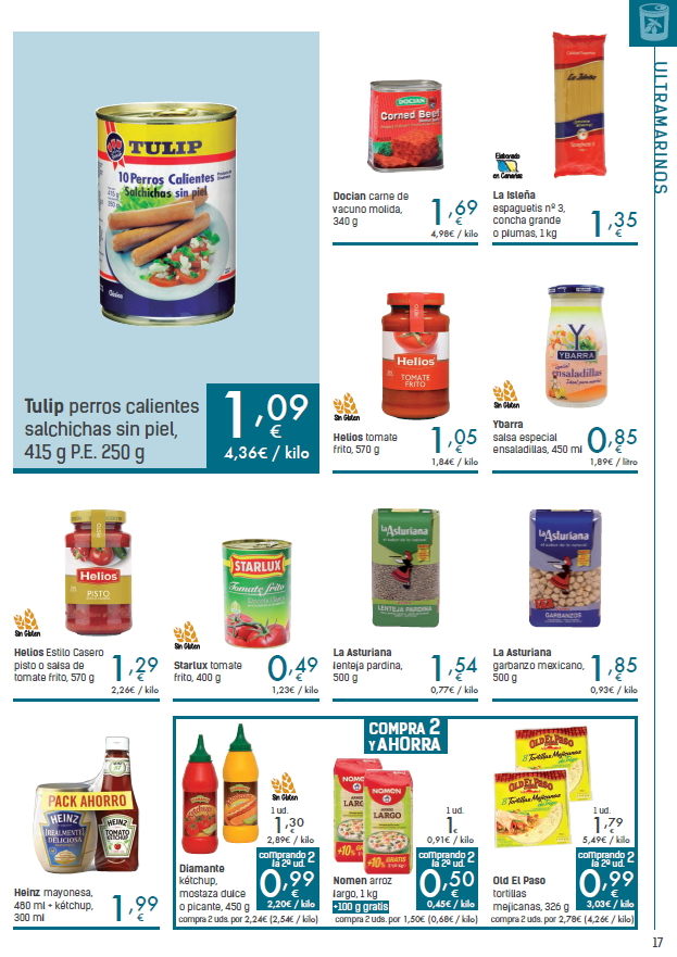 Tenerife prices food drink - HiperDino 23 february - 8 march 2018