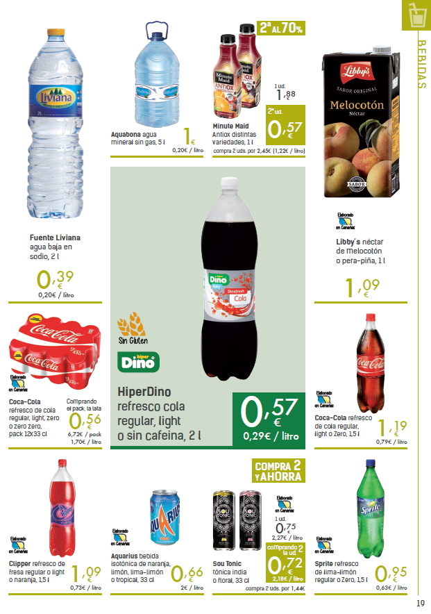 Tenerife prices food drink - HiperDino 23 february - 8 march 2018