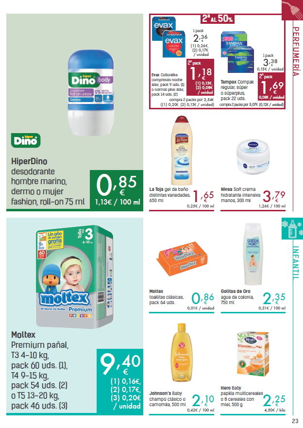 Tenerife prices food drink - HiperDino 23 february - 8 march 2018