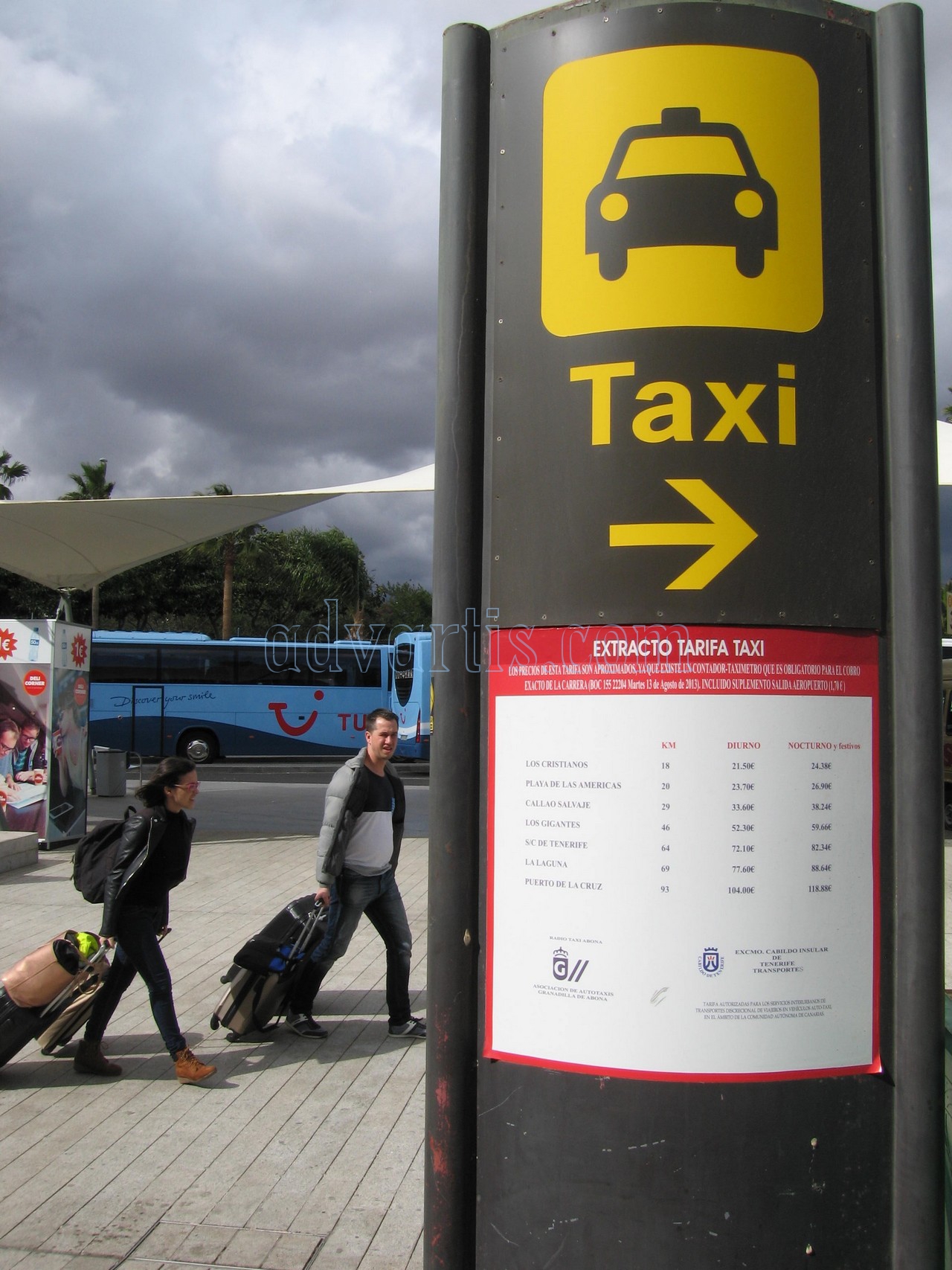 Tenerife south airport taxi rates