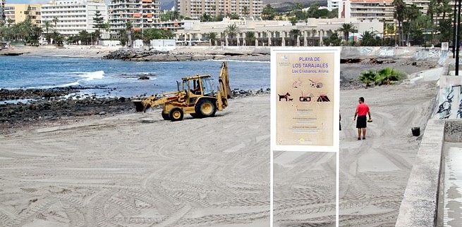 Los Tarajales beach Tenerife complete remodeling coastal promenade