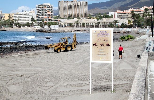 Los Tarajales beach Tenerife complete remodeling coastal promenade