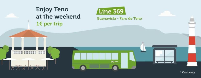TITSA line 369 to Teno will operate with winter time October 1, 2019
