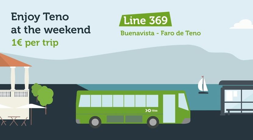 TITSA line 369 to Teno will operate with winter time October 1, 2019